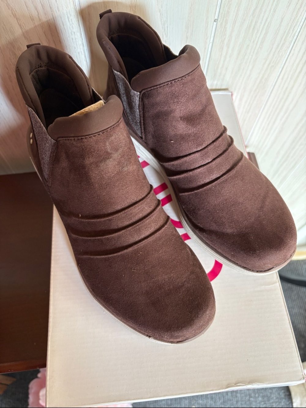 Ryka Women’s Brown Suede Ankle Booties